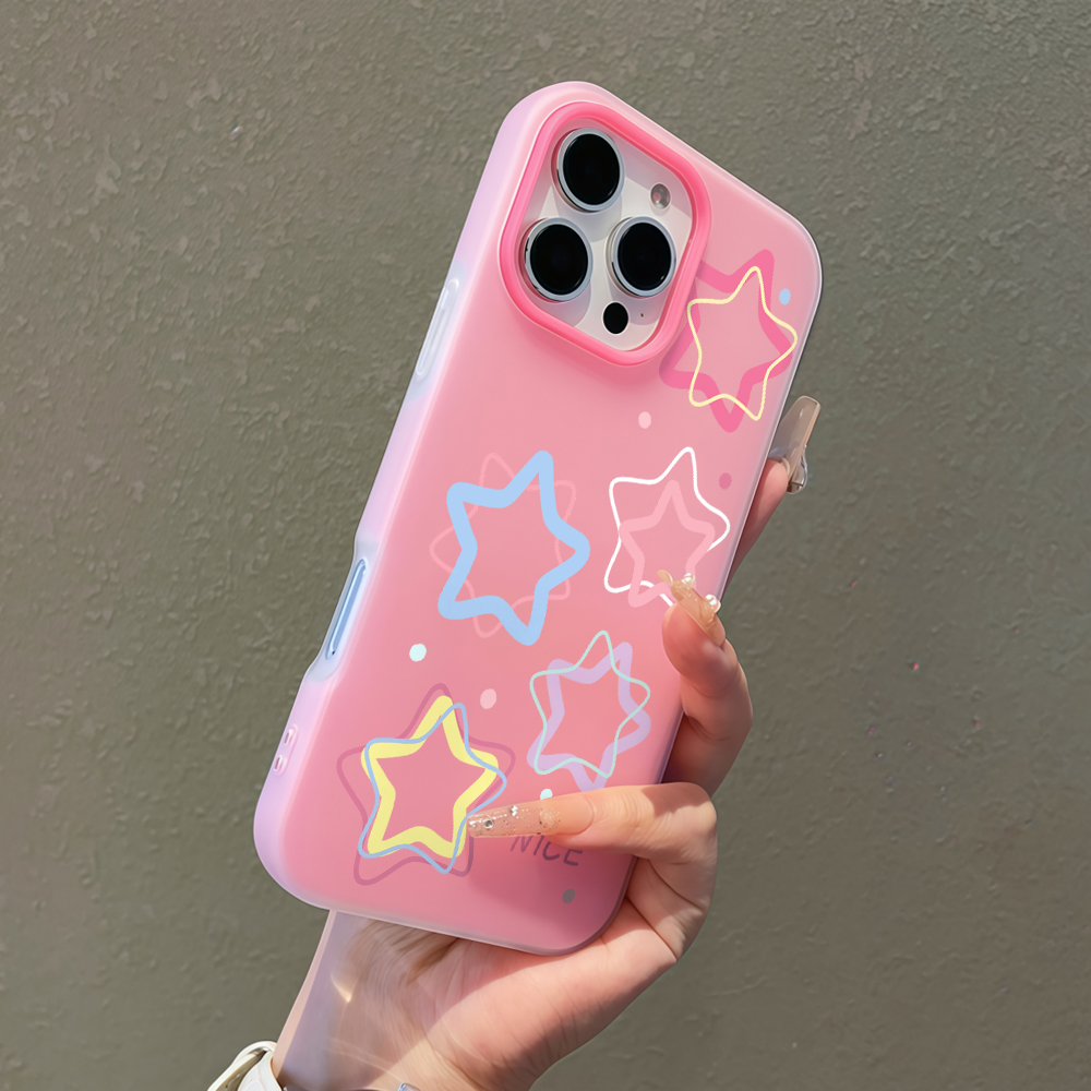 Samsung Galaxy A55 - Kawaii Outlines Star Jelly Phone Case
