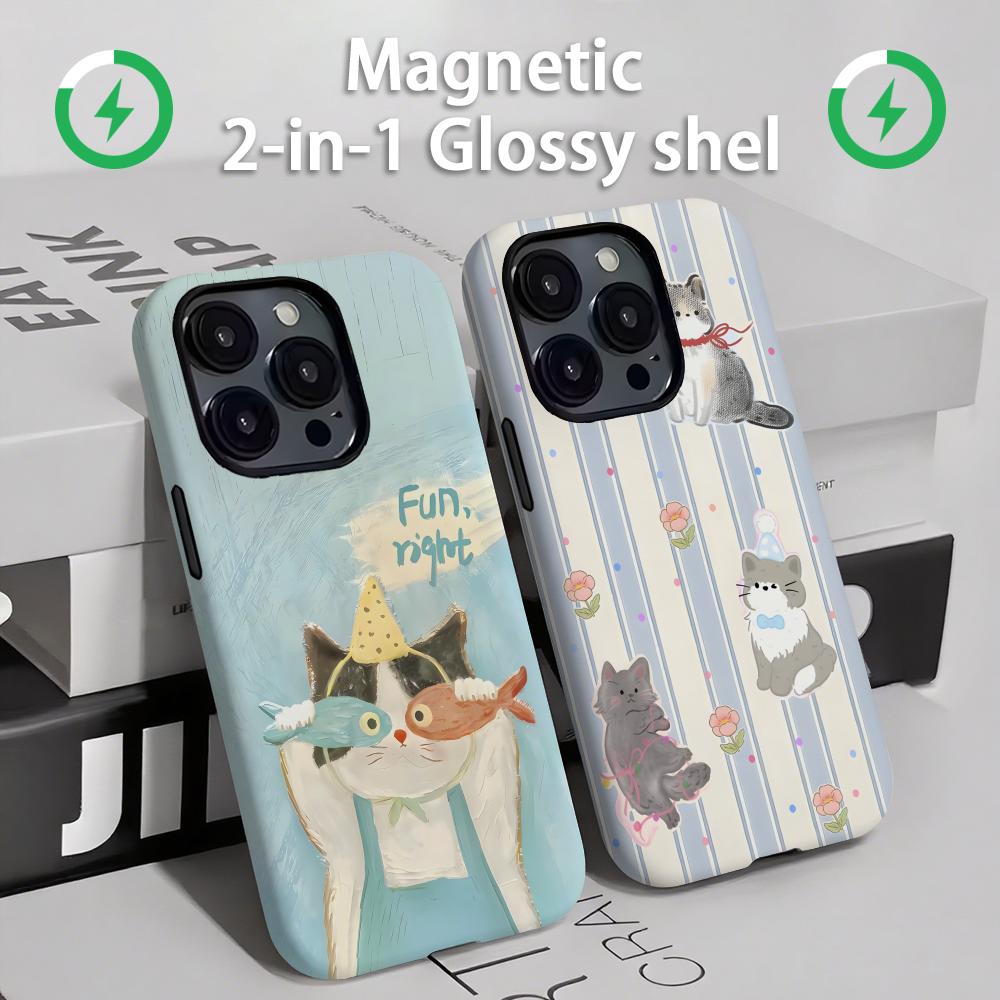 Cute cats and dogs  Phone Case - Apple Iphone 15 recension och pris
