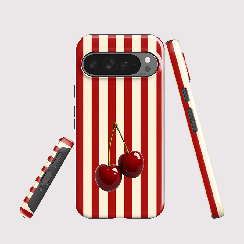 Fcicicase Cherry Stripe Patter - Google Pixel 9 recension och pris